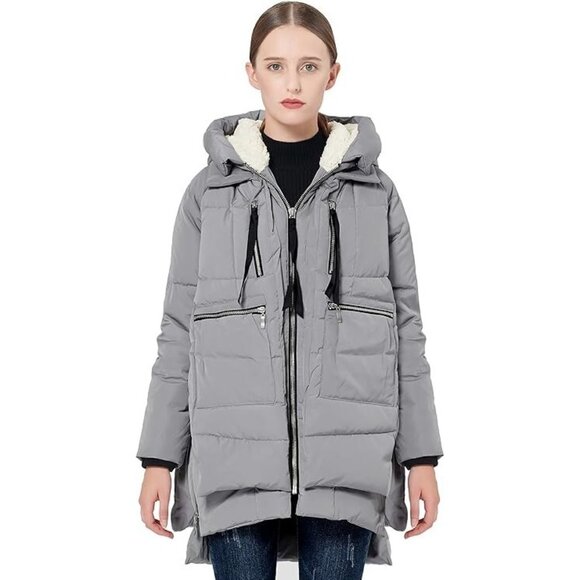 Perfect  OROLAY Zip Front Thickened Down Gray Coat Jacket Women's  sz Small  S - Picture 1 of 12